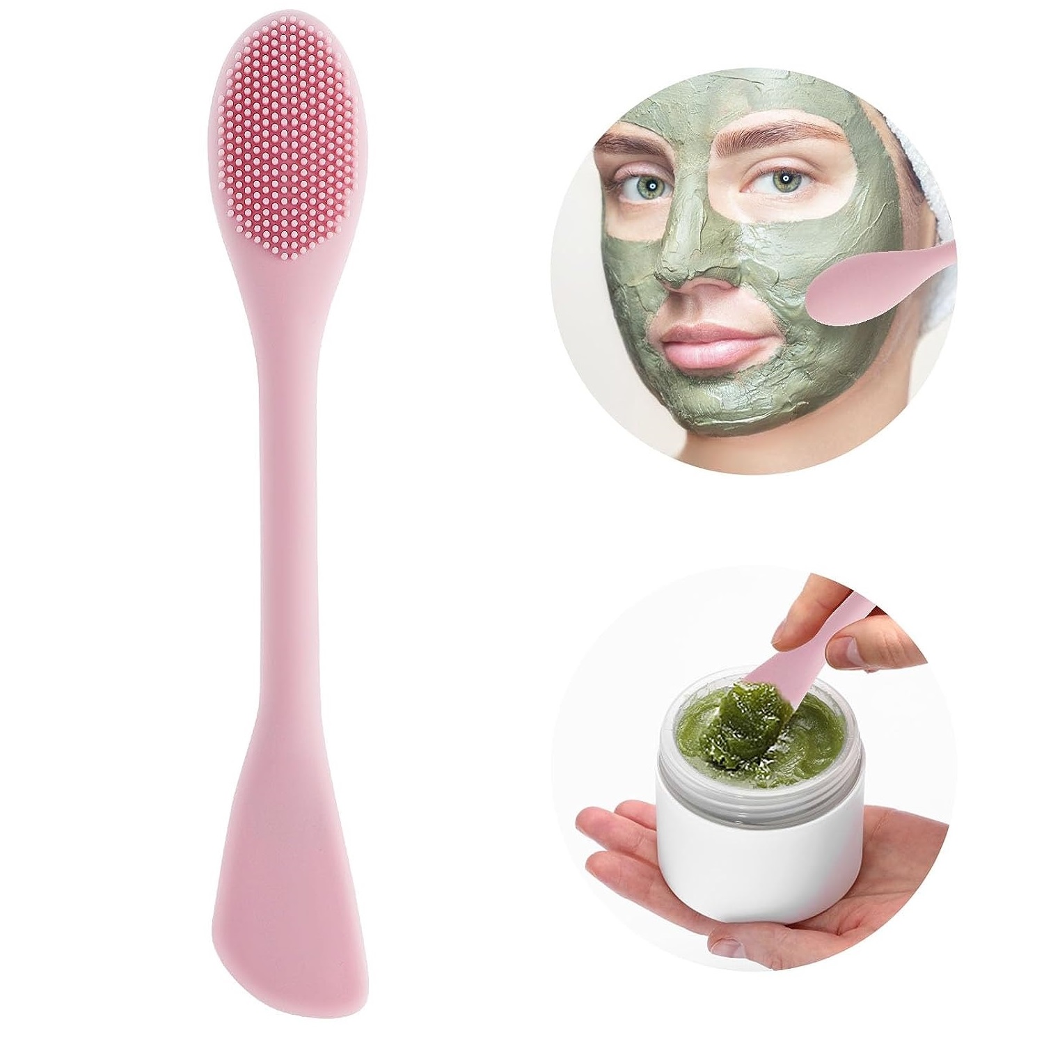 Silicone Face Scrubber Electric - 1PC Double Headed Silicone Face Cleansing