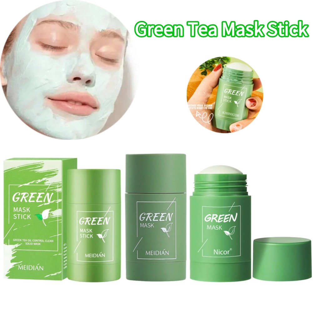 Green Tea Cleansing Clay Mask - Green Tea Mask Stick Purifying Clay