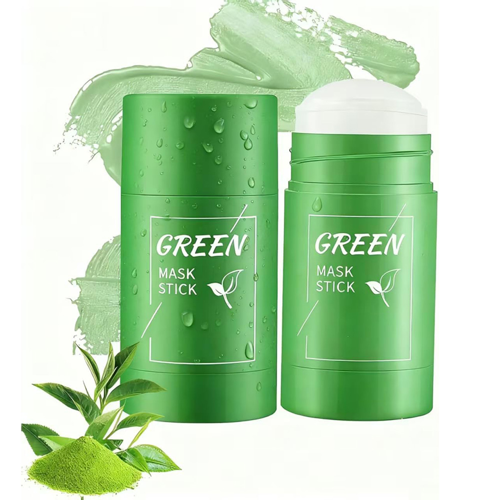 Green Tea Cleansing Clay Mask - Green Tea Mask Stick for Face,Cleansing