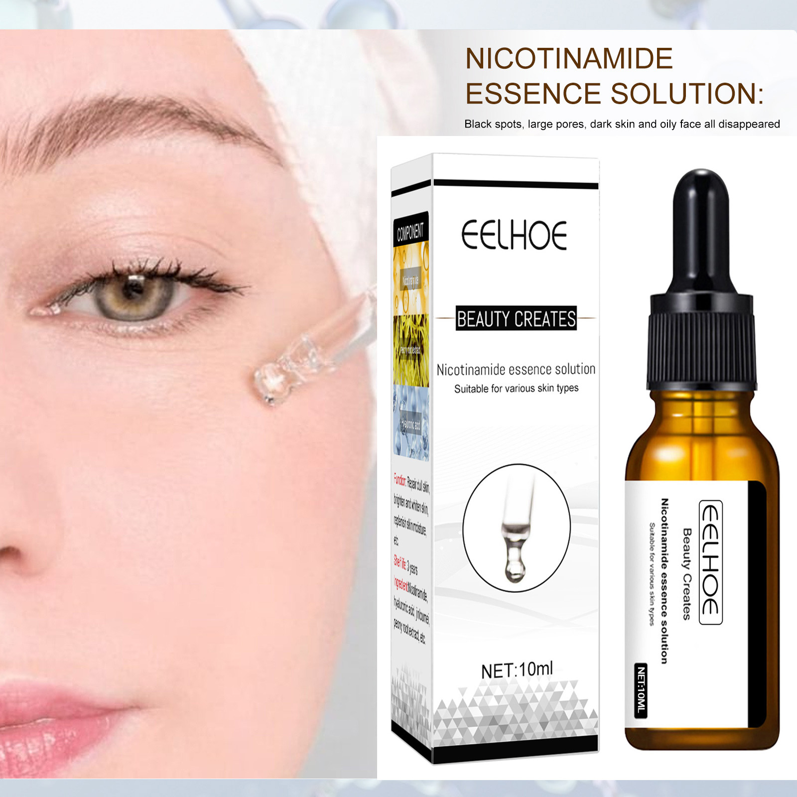 Niacinamide Pore Shrinking Essence - Whitening Face Serum Shrink Pore Remove