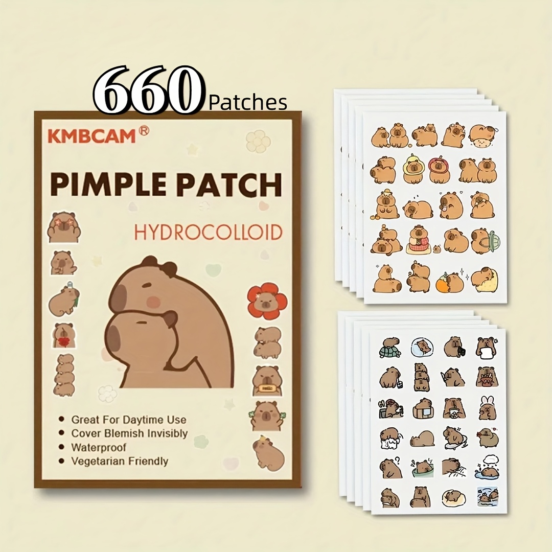 Skincare - Capybara Shaped Pimple Patches, Facial Cover