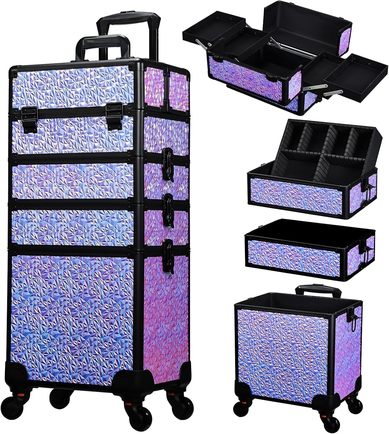 Makeup - Rolling Makeup Train Case, Large Cosmetology
