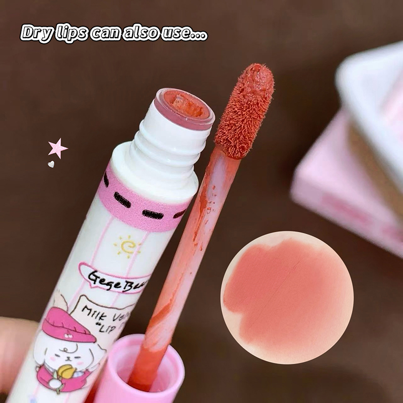 Gege Bear 6PC Velvet Lip Mud S - огляд і ціна Matte Velvet Lip Tint Long Lasting