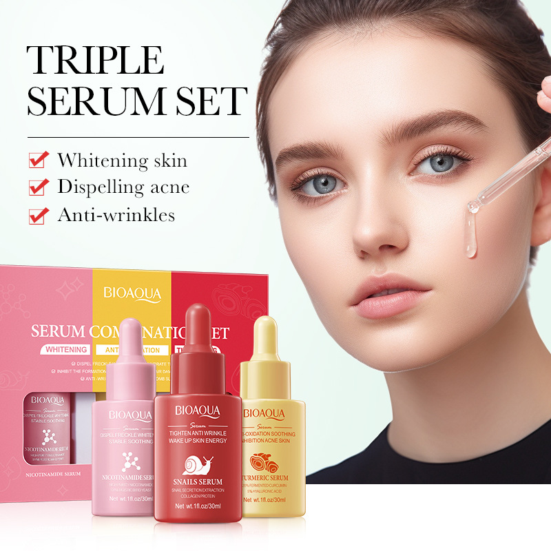 3pcs/set BIOAQUA Vitamin C Ret - огляд і ціна Hyaluronic Acid Facial Serum