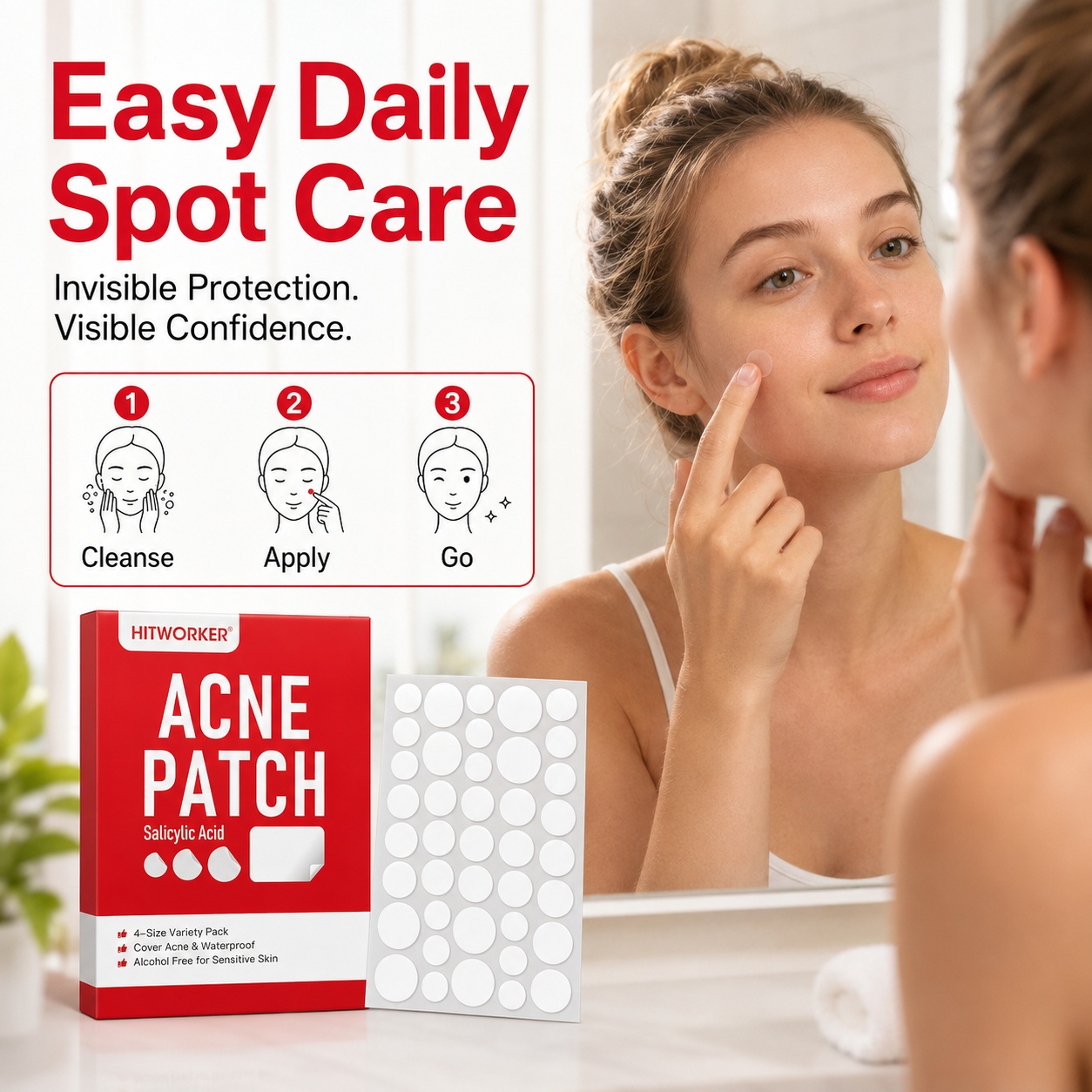 Hydrocolloid Acne Patches, 510 - огляд і ціна Hydrocolloid Pimple Patch