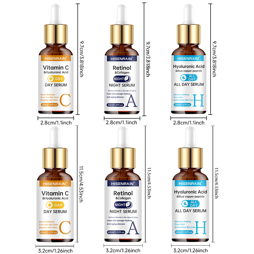 HISENRAIN Vitamin C + Retinol  - огляд і ціна Hyaluronic Acid Facial Serum