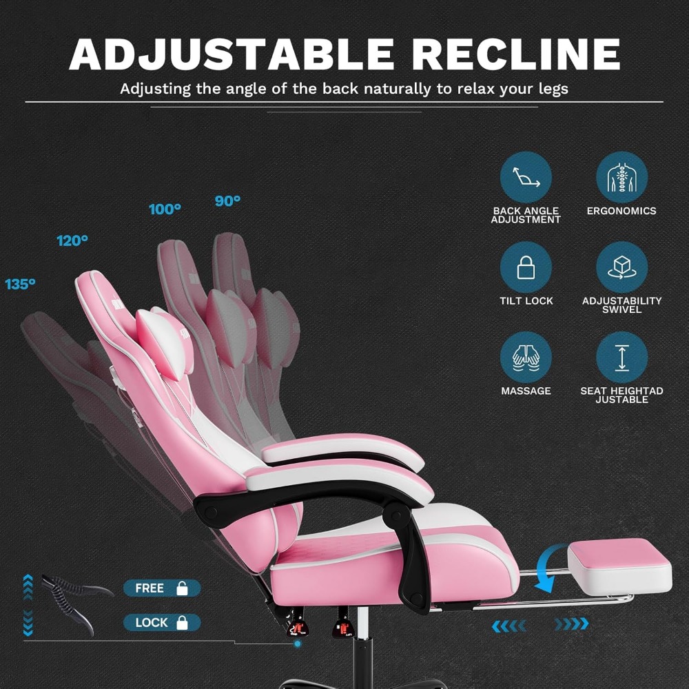 Ergonomic Gaming Chairs for Ad - огляд і ціна Massage