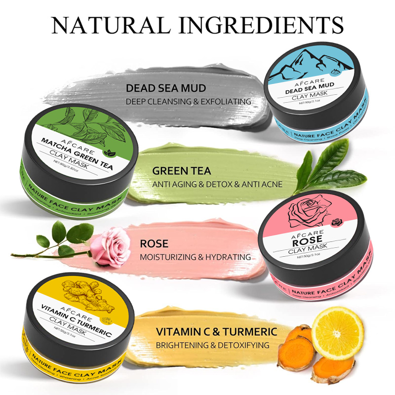 4 Pcs Clay Facial Mask Set Tur - огляд і ціна Green Tea Cleansing Clay Mask