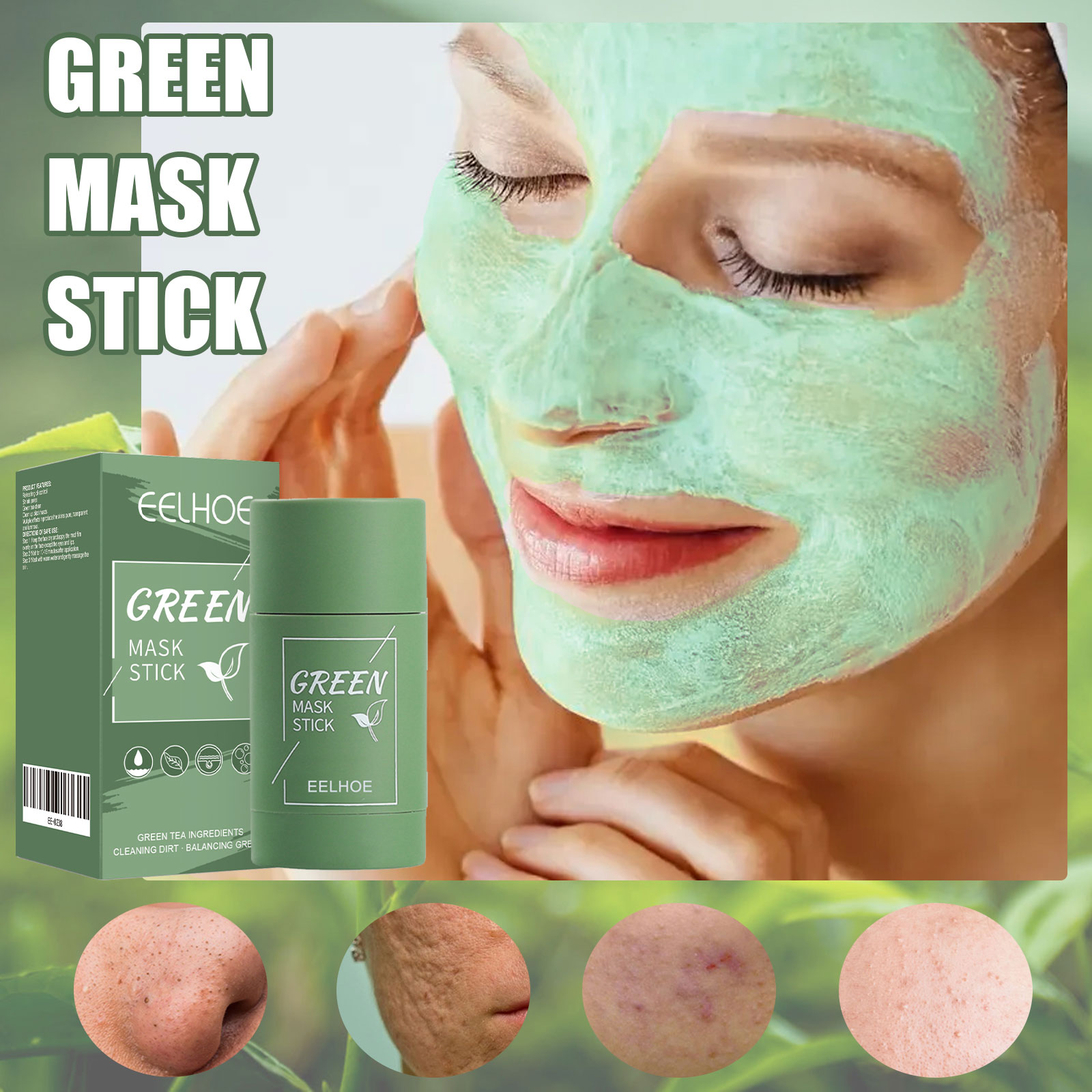 Green Tea Solid Mask Stick - D - огляд і ціна Green Tea Cleansing Clay Mask