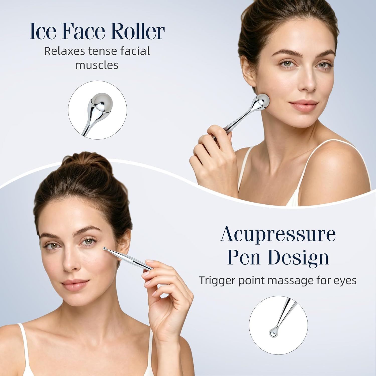 Metal Face Roller Massager Eye - огляд і ціна Face Ice Roller Puffiness
