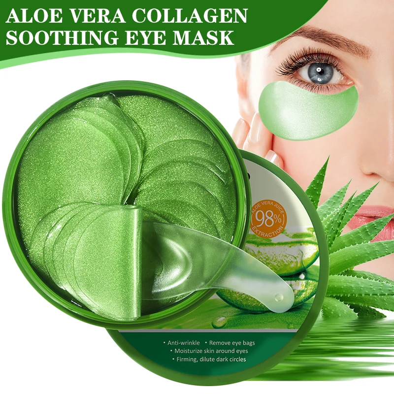 60pcs Aloe Vera Collagen Eye M - огляд і ціна Collagen Under Eye Patches