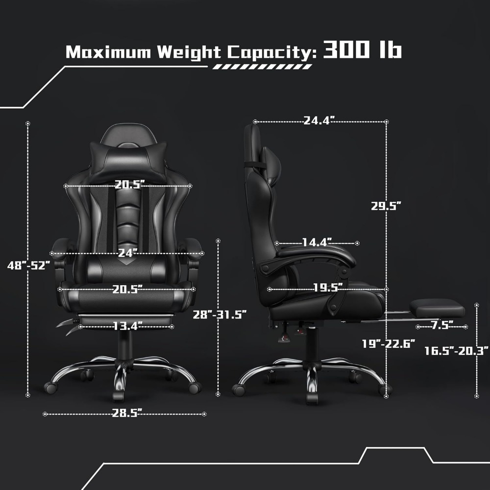 Comfortable PU Leather Gaming  - огляд і ціна Massage
