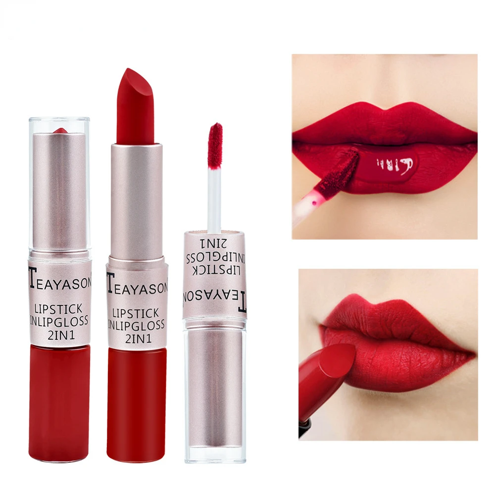 1PC Pink Lipstick Sexy Lip Glo - огляд і ціна Matte Velvet Lip Tint Long Lasting