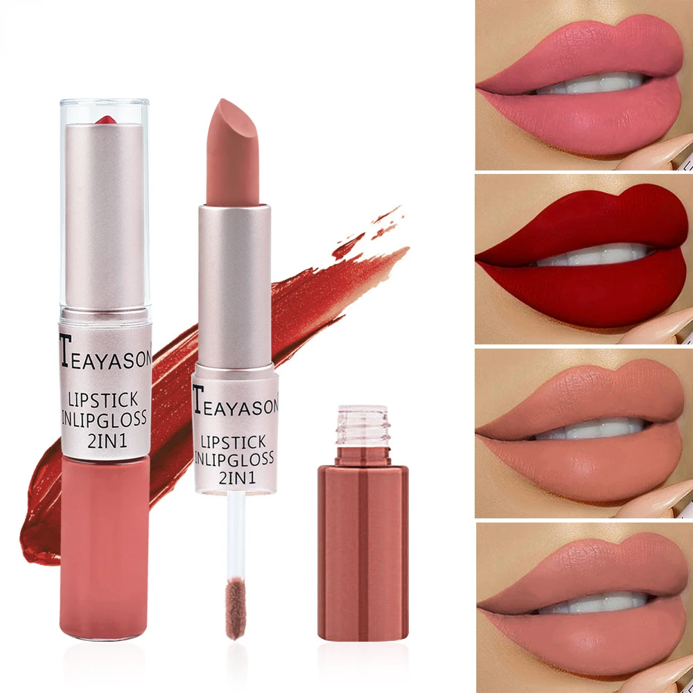 1PC Pink Lipstick Sexy Lip Glo - огляд і ціна Matte Velvet Lip Tint Long Lasting