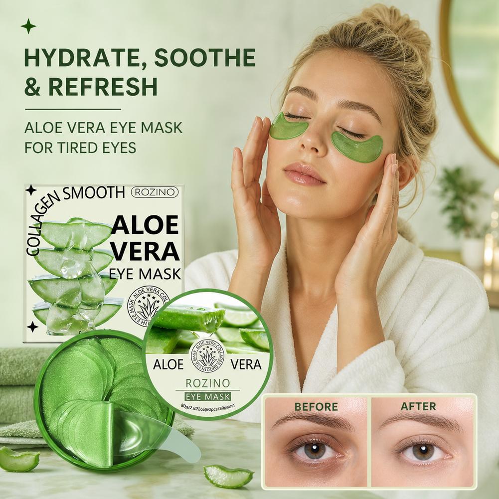 60pcs Aloe Vera Collagen Eye M - огляд і ціна Collagen Under Eye Patches
