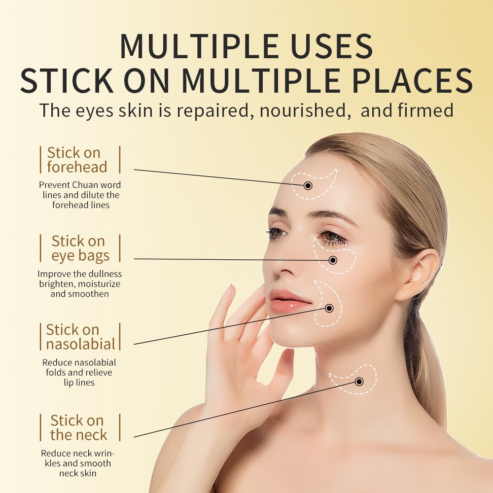 60pcs Golden Collagen Avocado  - огляд і ціна Collagen Under Eye Patches