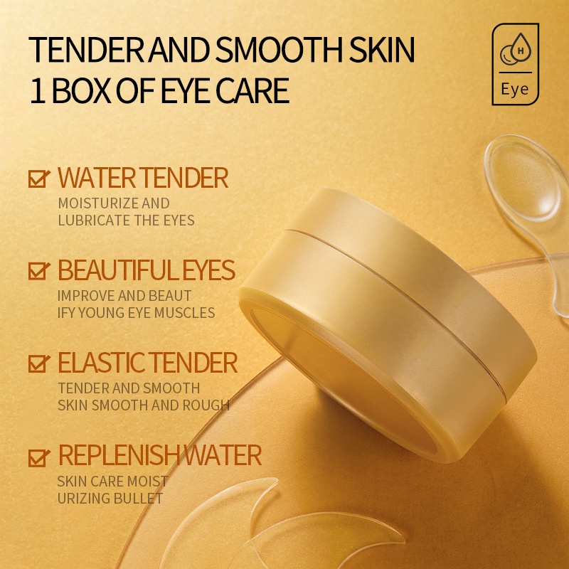 60pcs Golden Collagen Avocado  - огляд і ціна Collagen Under Eye Patches