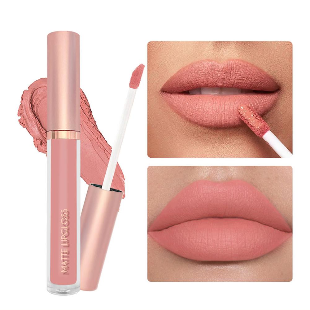 3pcs/set Nude Lip Gloss Matte  - огляд і ціна Matte Velvet Lip Tint Long Lasting