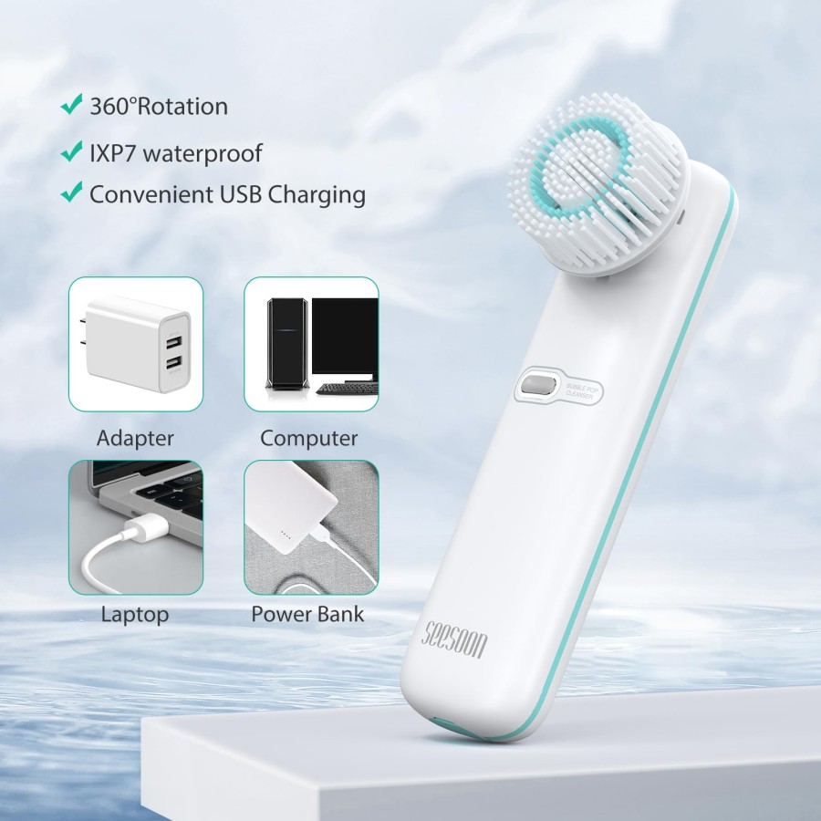 Facial Cleansing Brush,  Face  - огляд і ціна Silicone Face Scrubber Electric