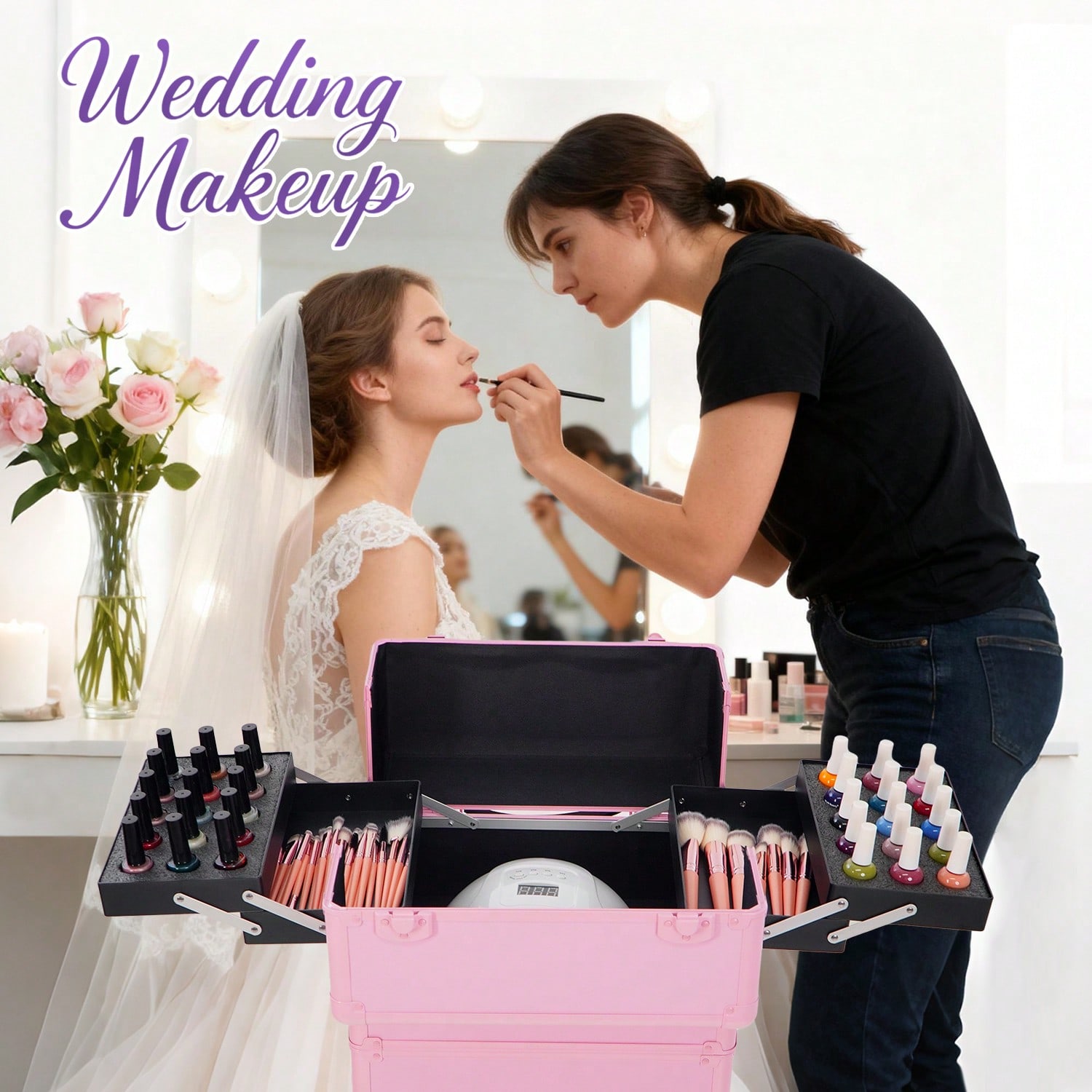 Rolling Makeup Train Case 4 in - огляд і ціна Makeup