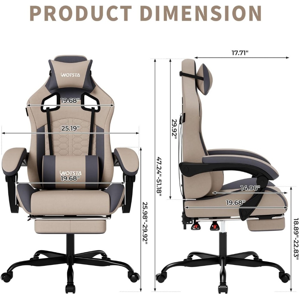Ergonomic Gaming Chair with Ma - огляд і ціна Massage