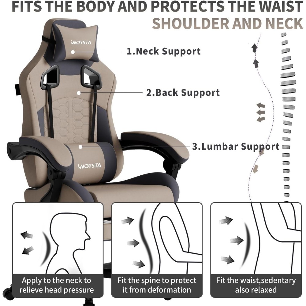 Ergonomic Gaming Chair with Ma - огляд і ціна Massage