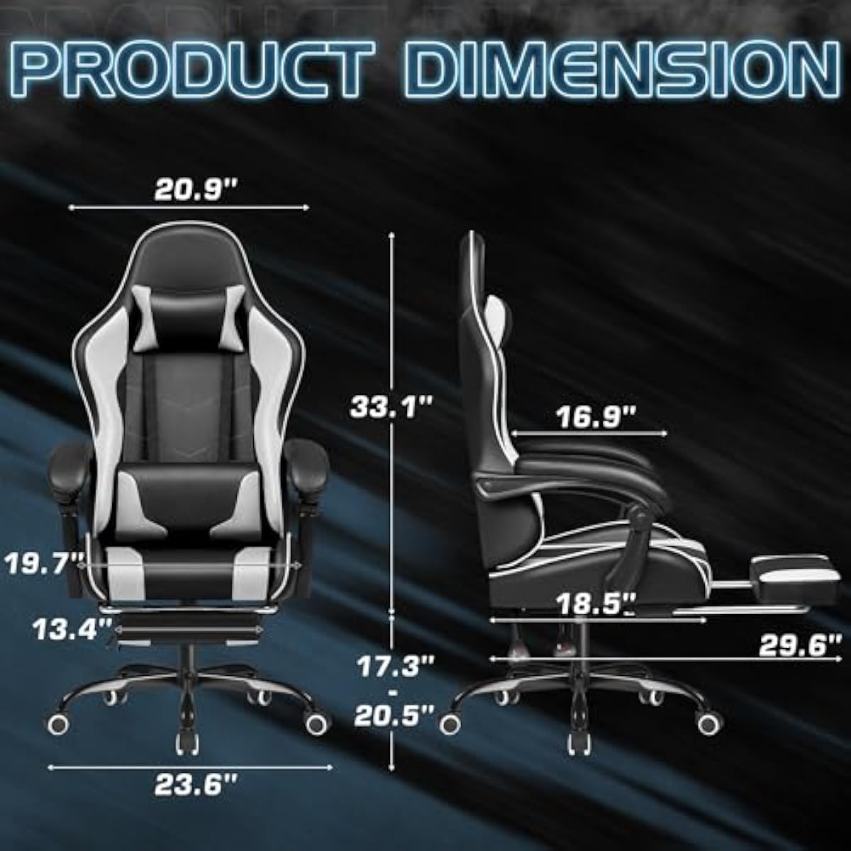 Gaming Chair with Adjustable H - огляд і ціна Massage