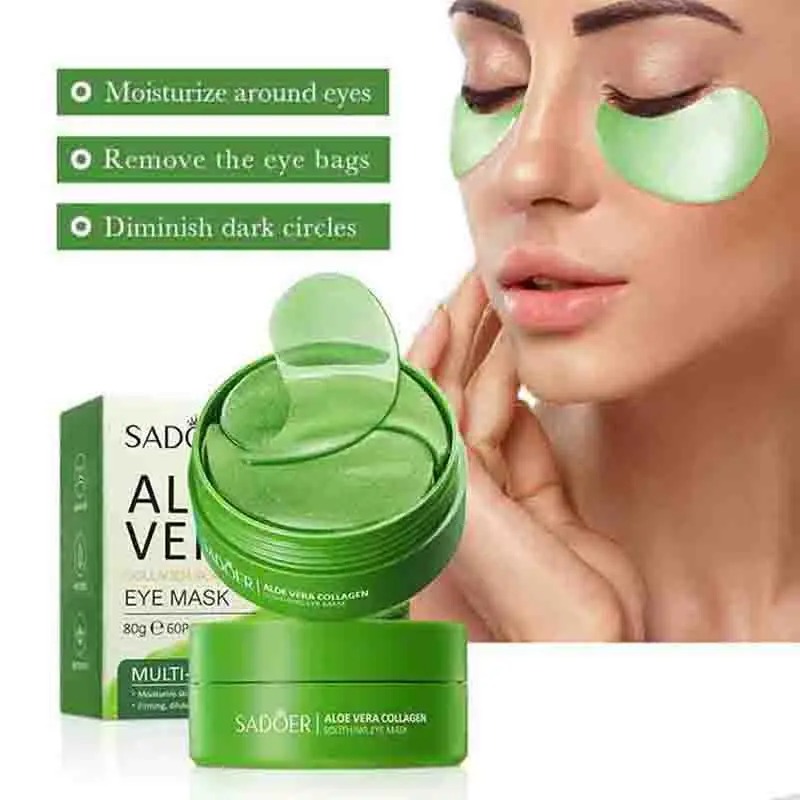 60pcs Aloe Vera Collagen Eye M - огляд і ціна Collagen Under Eye Patches