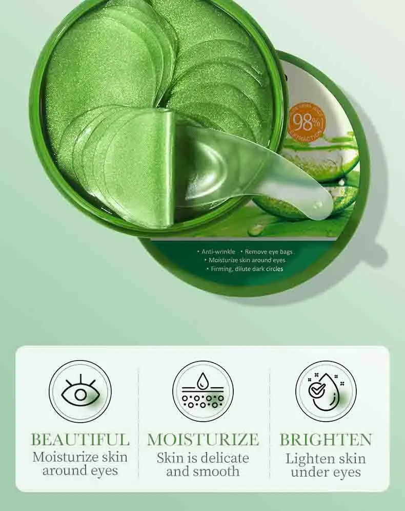 60pcs Aloe Vera Collagen Eye M - огляд і ціна Collagen Under Eye Patches