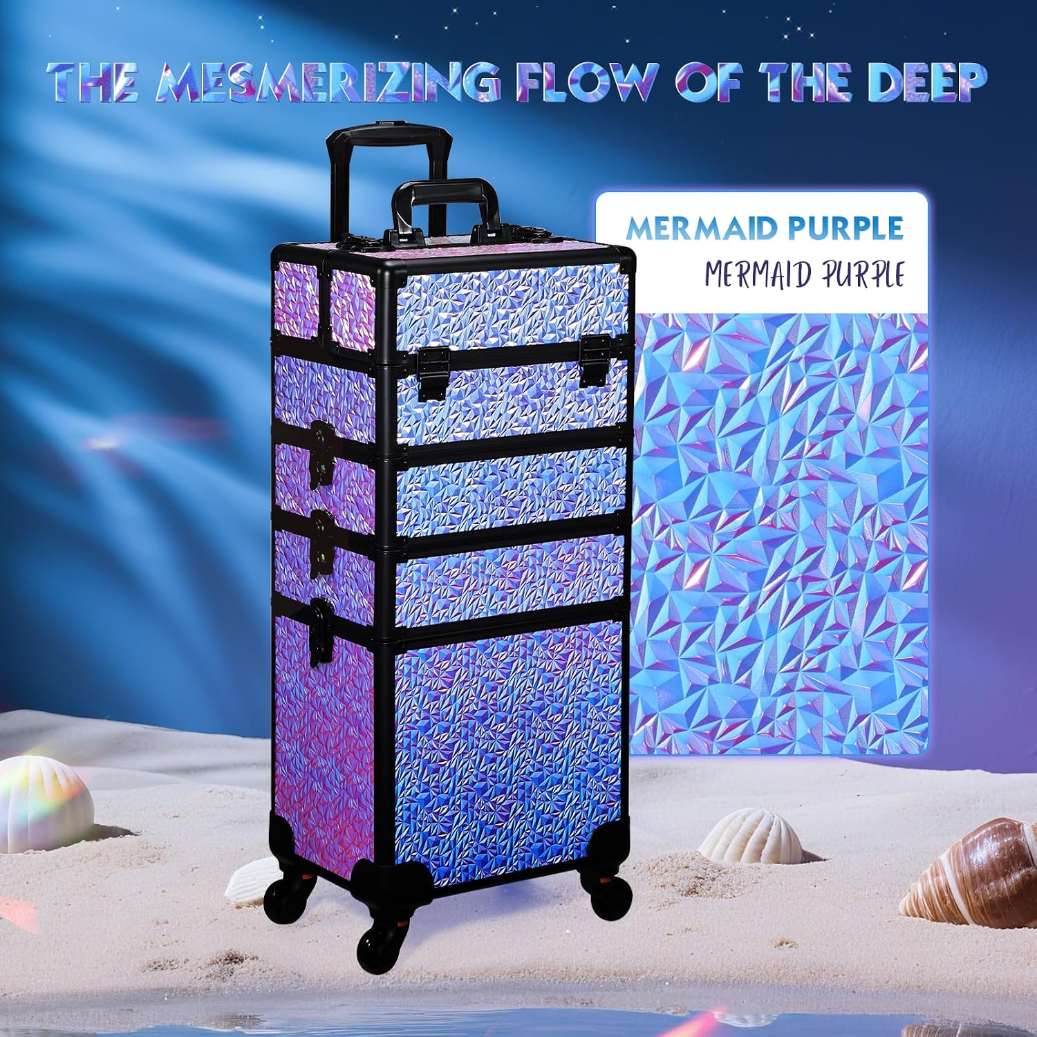 Rolling Makeup Train Case, Lar - огляд і ціна Makeup
