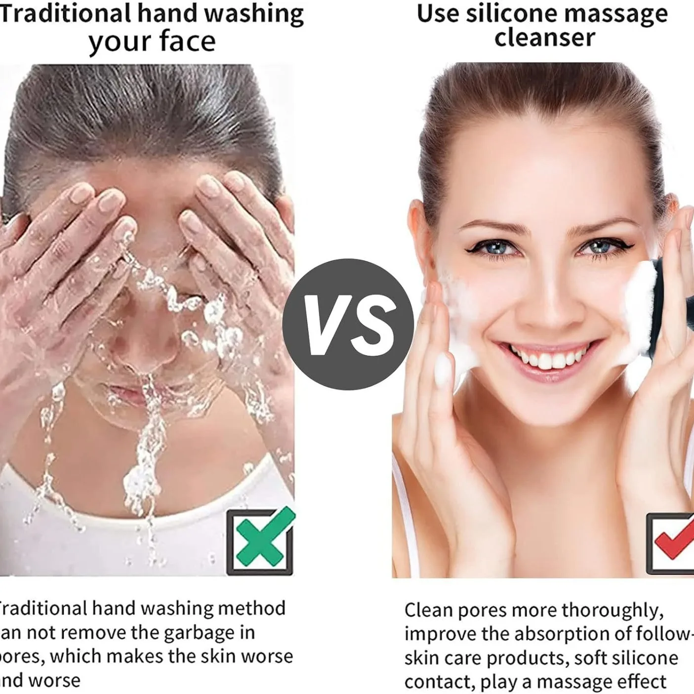 Silicone Face Scrubber for Men - огляд і ціна Silicone Face Scrubber Electric