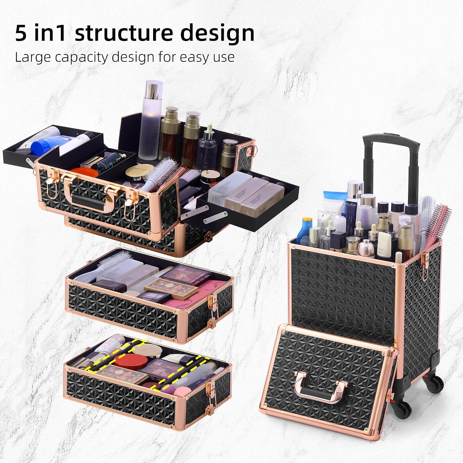 Rolling Makeup Case Makeup Tra - огляд і ціна Makeup