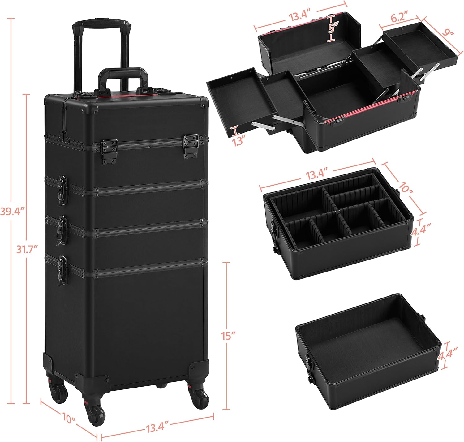 Rolling Makeup Train Case, Cos - огляд і ціна Makeup