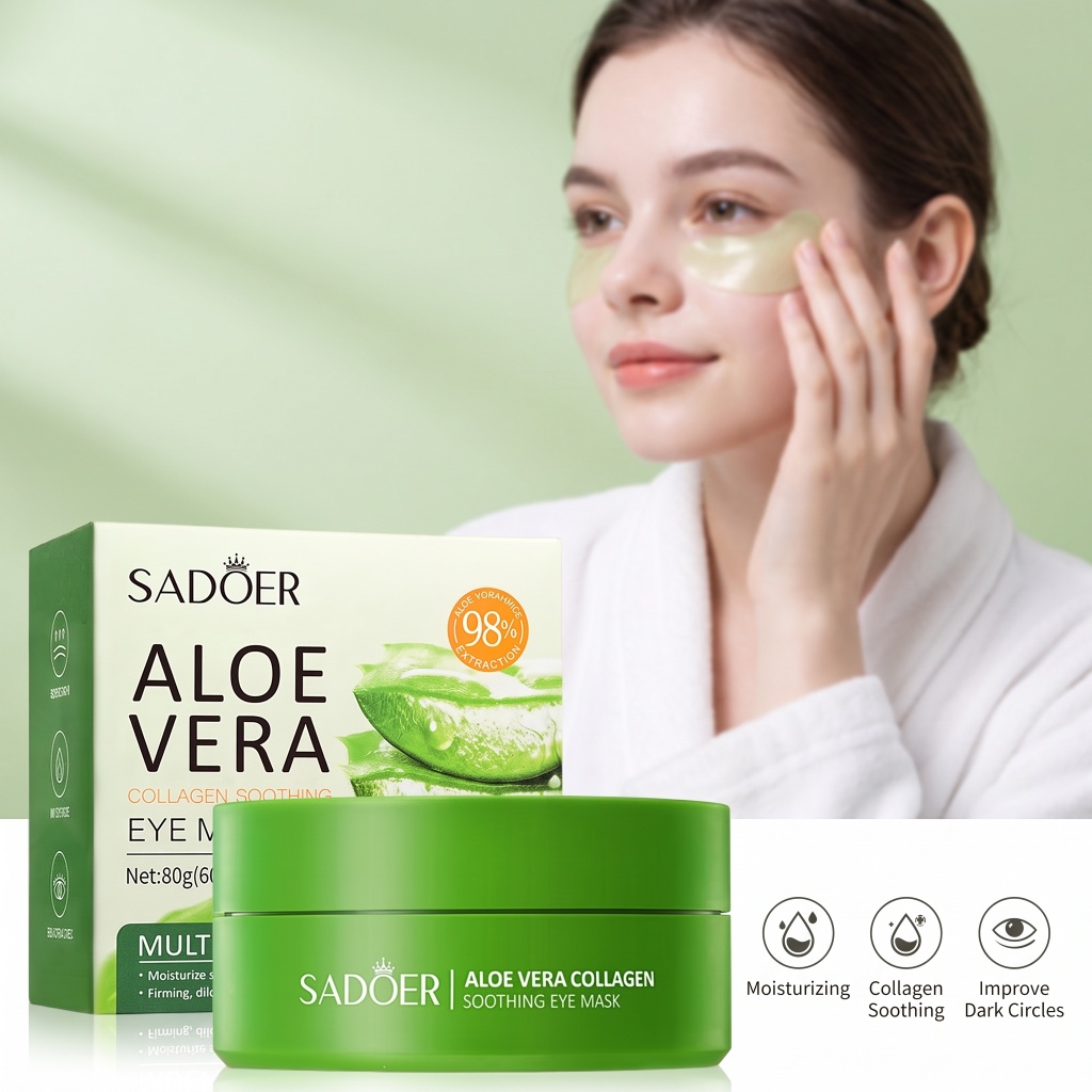 60pcs Aloe Vera Collagen Eye M - огляд і ціна Collagen Under Eye Patches