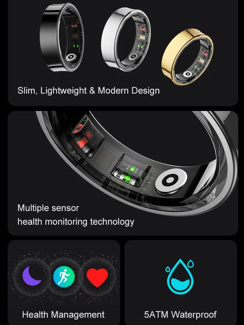 New Smart Ring R09 Health Moni - огляд і ціна Health Monitors