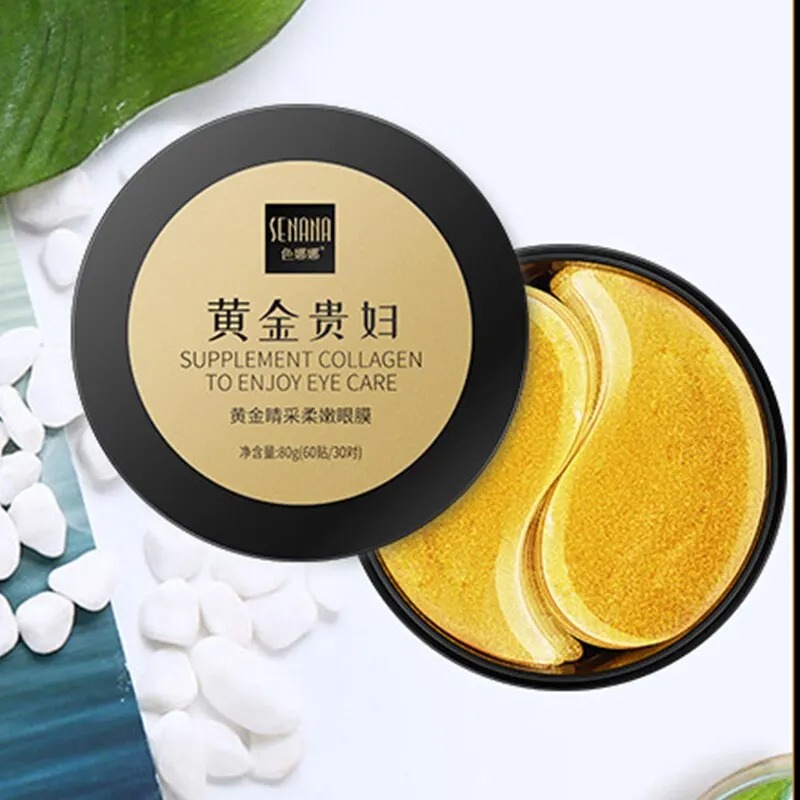 60pcs Golden Moisturizing Eye  - огляд і ціна Collagen Under Eye Patches