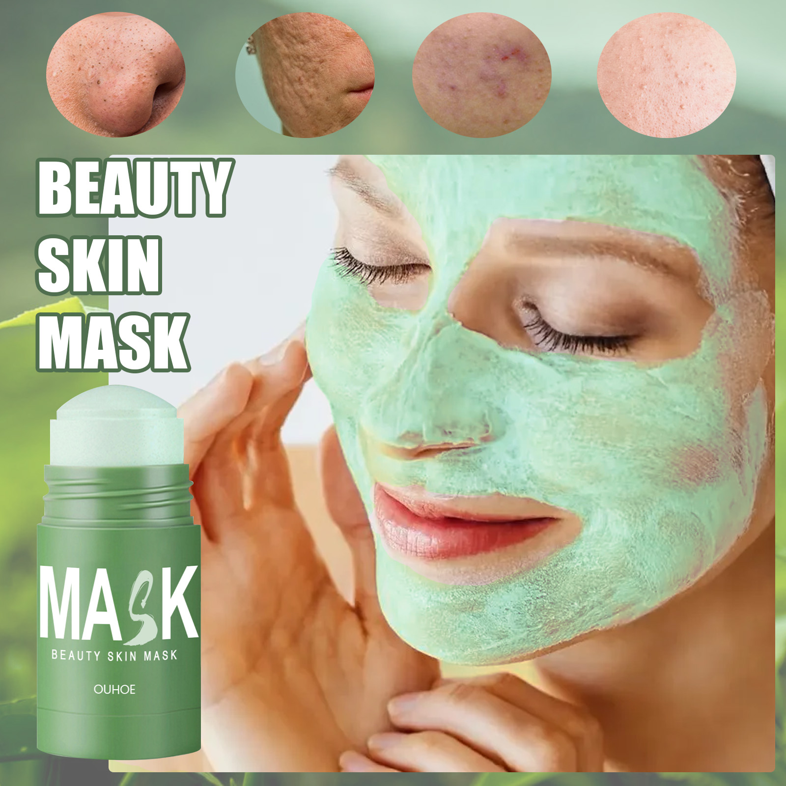 Green Tea Solid Mask Stick - D - огляд і ціна Green Tea Cleansing Clay Mask